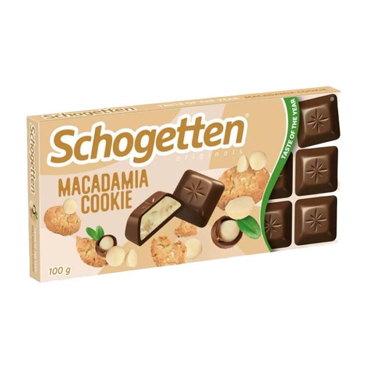 Шоколад Schogetten молочный печенье и макадамия 100 гр., картон