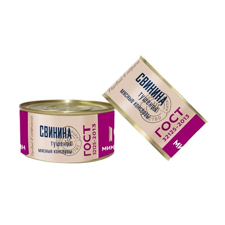 Свинина тушеная Микоян в/с ГОСТ 325 гр., ж/б с ключом