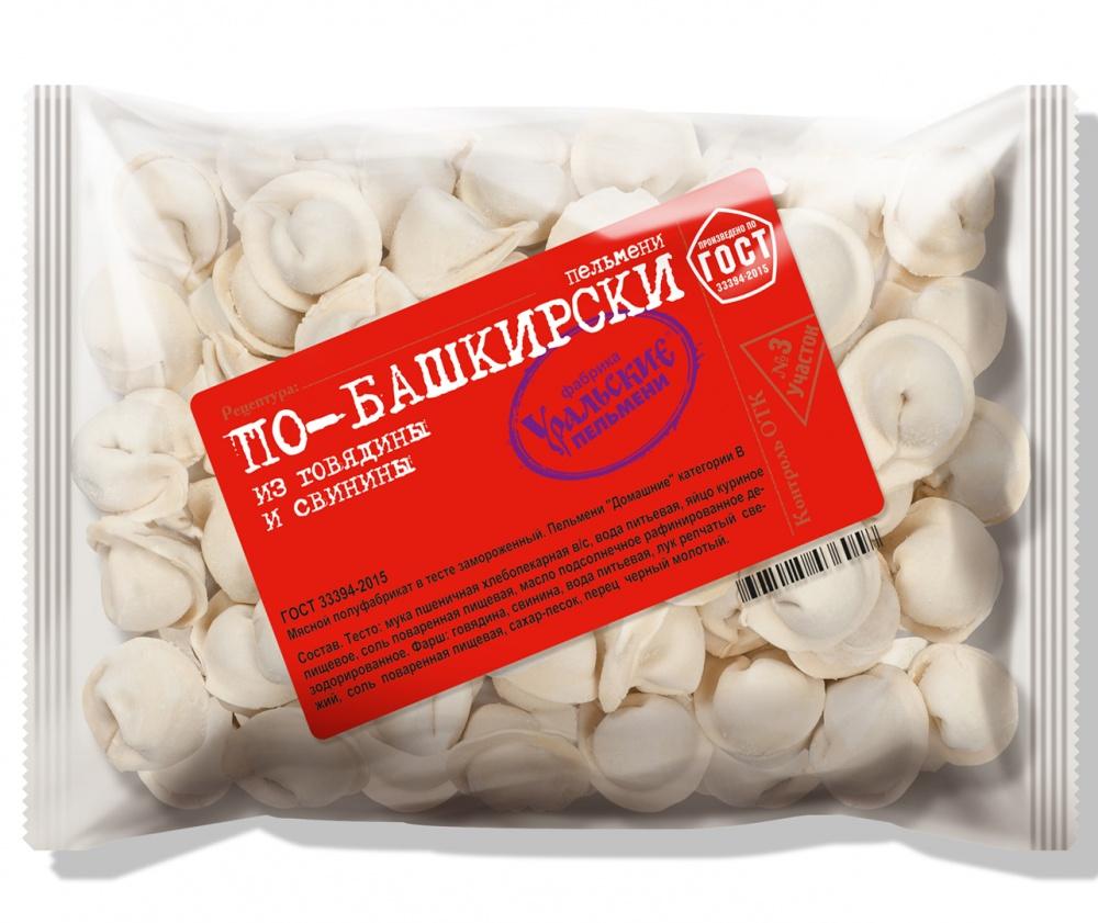 Пельмени Уральские пельмени по-башкирски домашние 800 гр., флоу-пак
