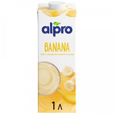 Напиток Alpro растительный соевый со вкусом банана 1.8%, 1 л., тетра-пак