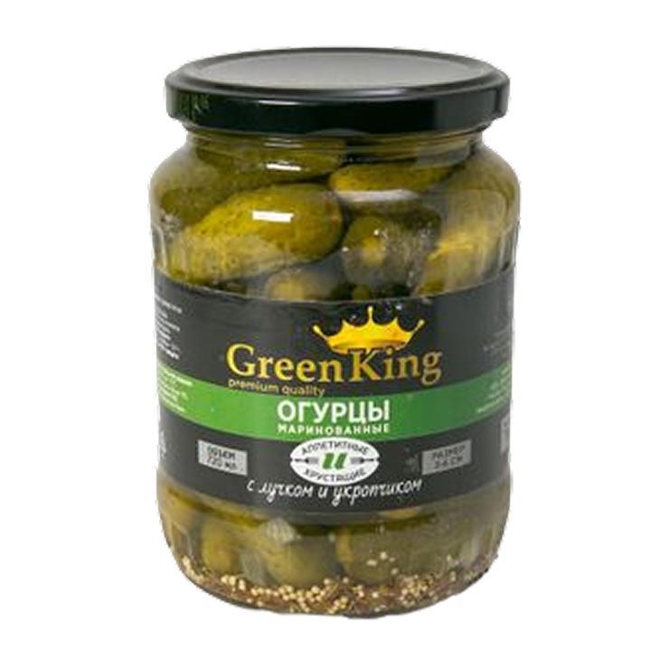 Огурцы Green King маринованные 3-6 см 720 мл., стекло