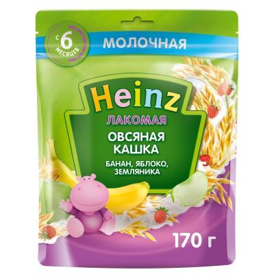 Каша GIPOPO сухая молочная Овсяная Банан, яблоко, земляника, 170 гр., дой-пак