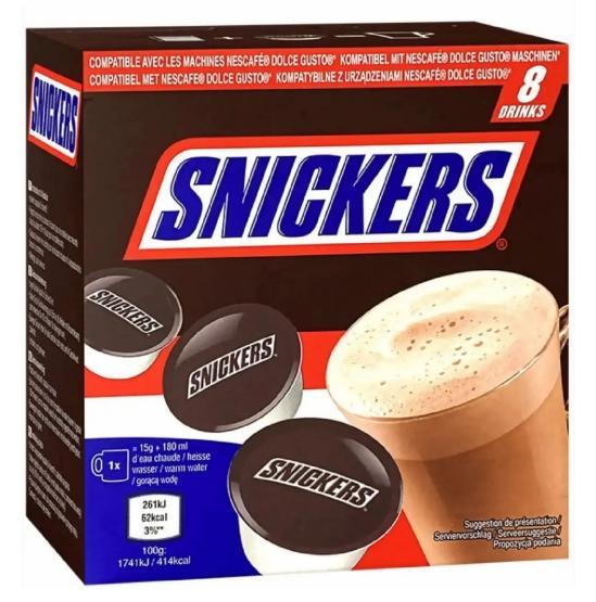 Шоколад горячий Snickers в капсулах Dolce Gusto 8х15 гр., картон