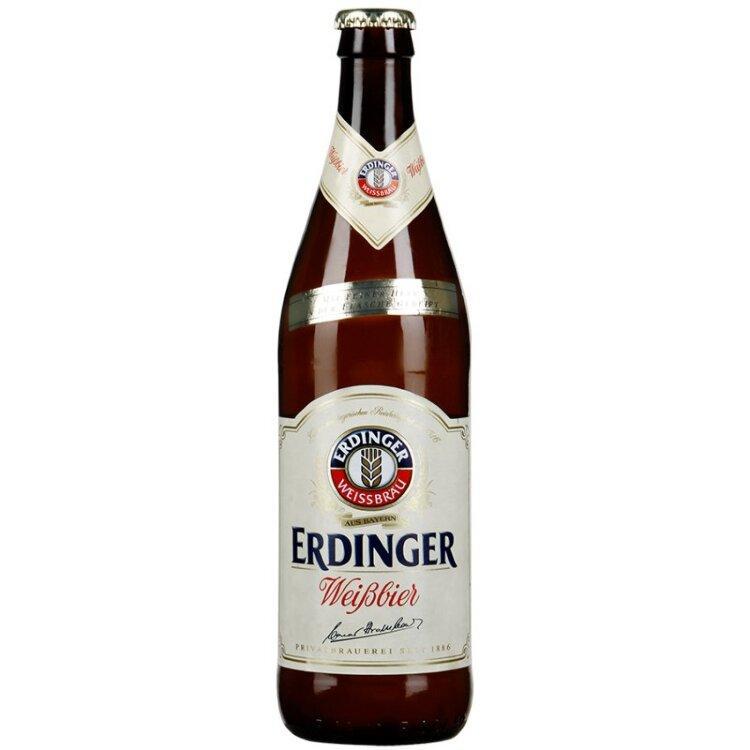 Пиво Erdinger Weissbier светлое нефильтрованное 5.3% 500 мл., стекло