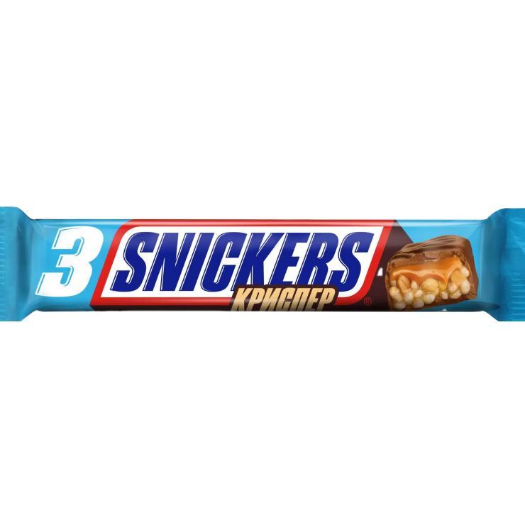 Батончик шоколадный Snickers криспер 60 гр., флоу-пак