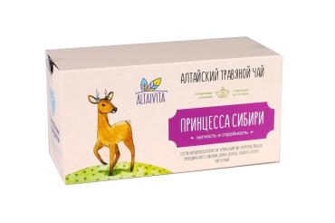 Чай травяной алтайский в пирамидках 3 гр.*10 шт., ALTAIVITA Принцесса Сибири, 30 гр., картонная коробка
