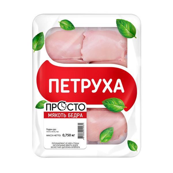 Мякоть бедра цыпленка-бройлера Петруха охлажденная 750 гр., лоток