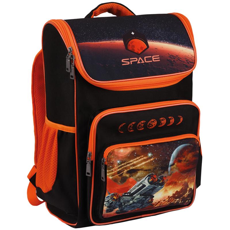 Ранец ArtSpace облегченный Happy School Cosmic 39*28*18см, 1 отделение, 4 кармана, анатомическая спинка