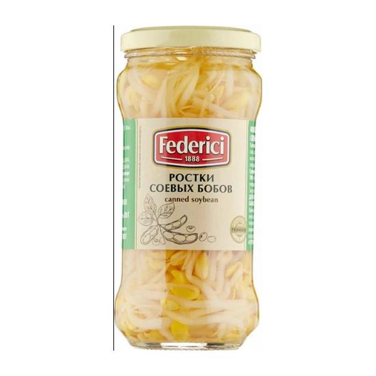 Ростки Federici соевых бобов 370 гр., стекло
