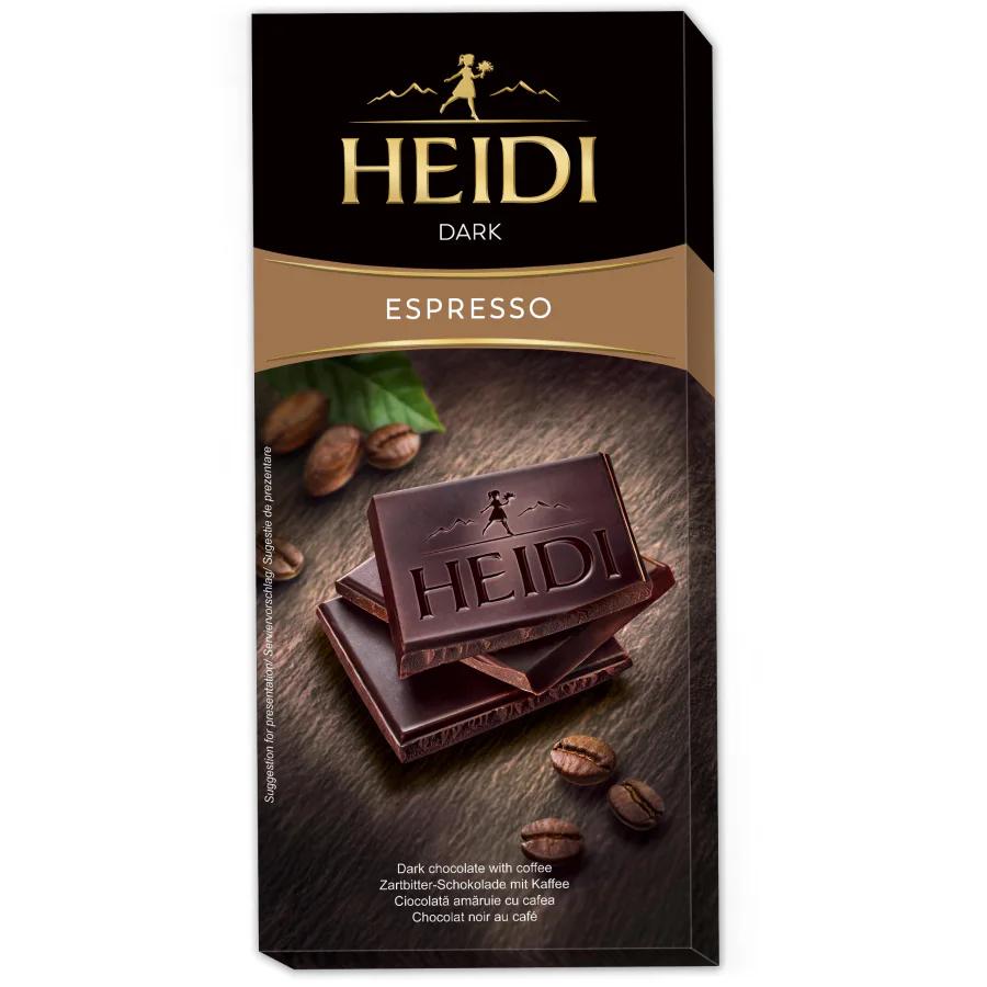 Шоколад Heidi Dark Coffee Espresso темный с кофе 80 гр., картон