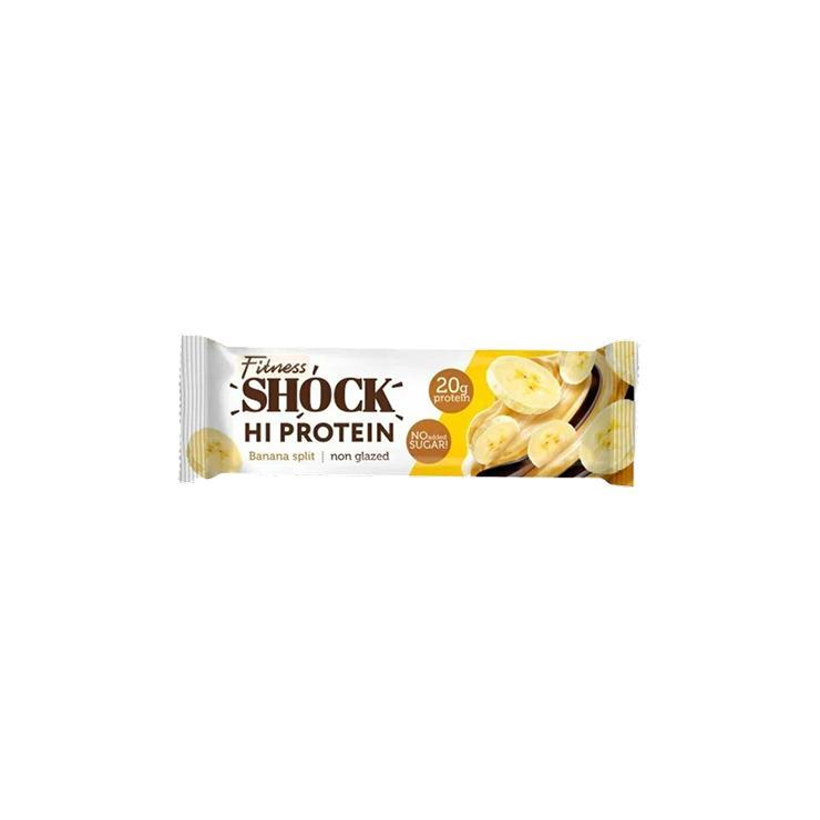 Батончик FITNESSHOCK hi protein банановый десерт 60 гр., флоу-пак