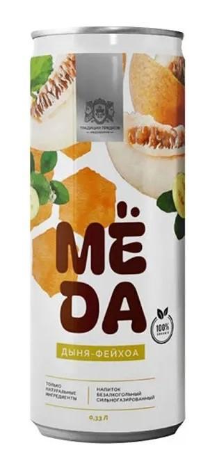 Напиток газированный Мёда дыня фейхоа 330 мл., ж/б