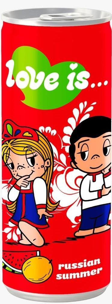 Напиток газированный Love is... Russian Summer арбуз дыня 250 мл., ж/б