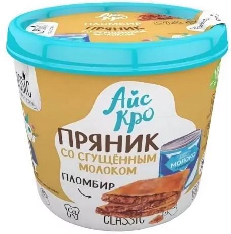 Мороженое пломбир Айскро Пряник со сгущенным молоком 310 гр., ПЭТ