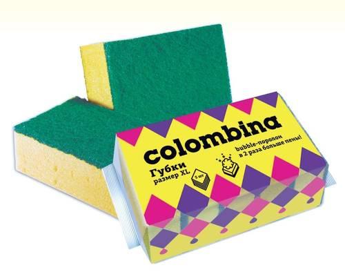 Губка для посуды Colombina XL, 5 шт., флоу-пак