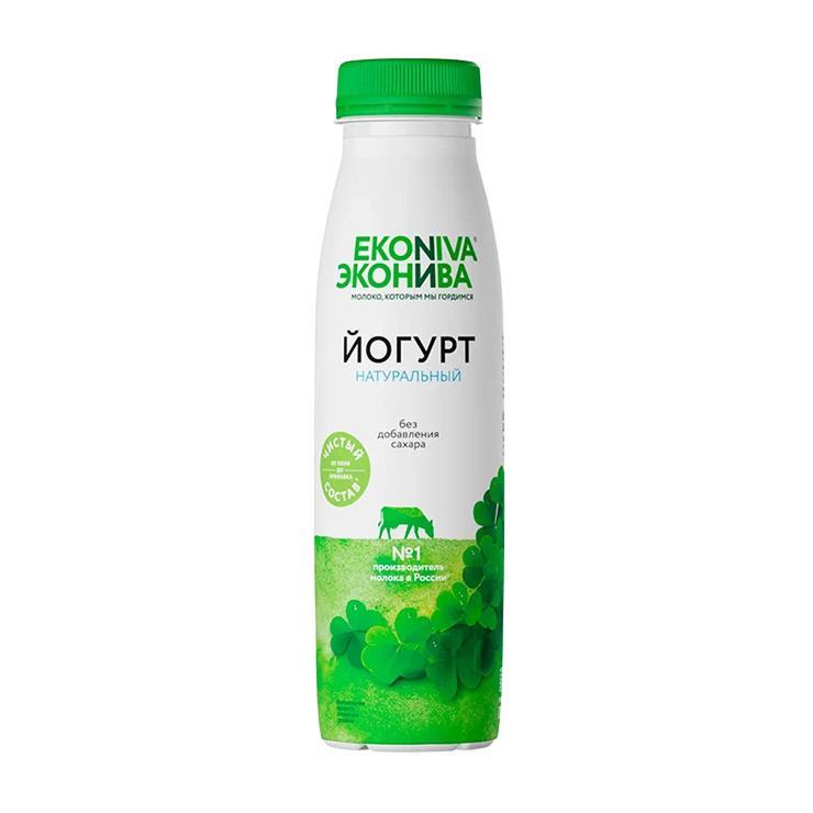 Йогурт питьевой ЭкоНива Fitness Line без сахара 2,8% 300 гр., ПЭТ