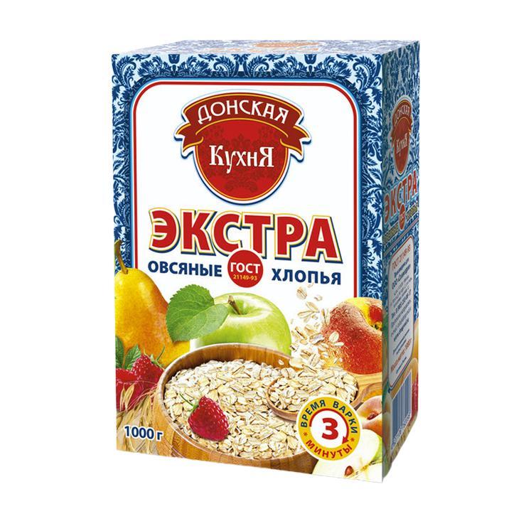 Геркулес Донская Кухня экстра 1 кг., картон