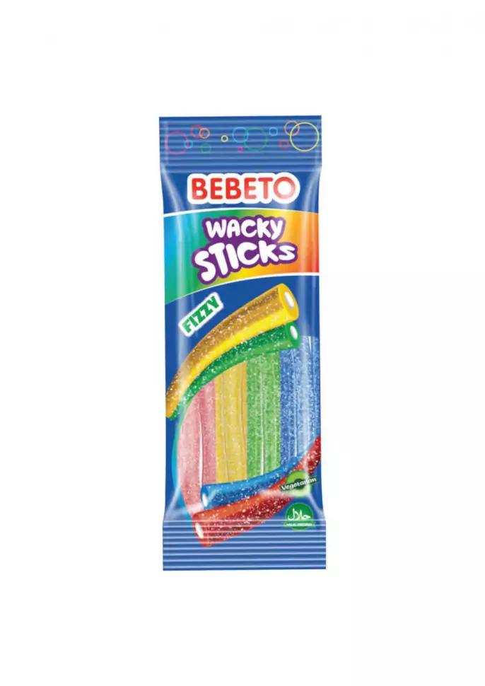 Мармелад жевательный Bebeto wacky sticks 75 гр., флоу-пак