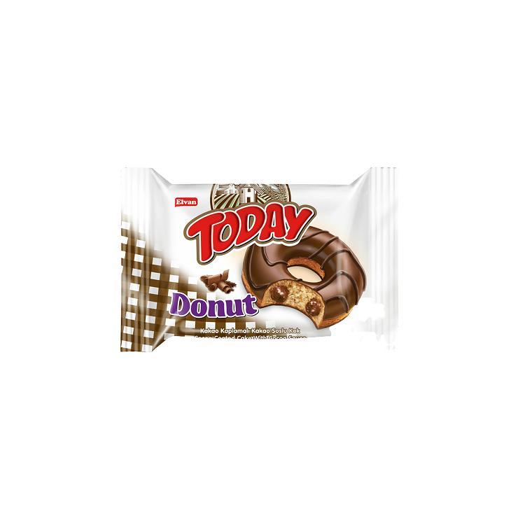 Пончик Today donut cake with caramel с карамельной начинкой 40 гр., флоу-пак