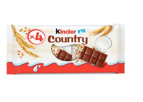 Шоколадные батончики Kinder Country 94 гр., флоу-пак