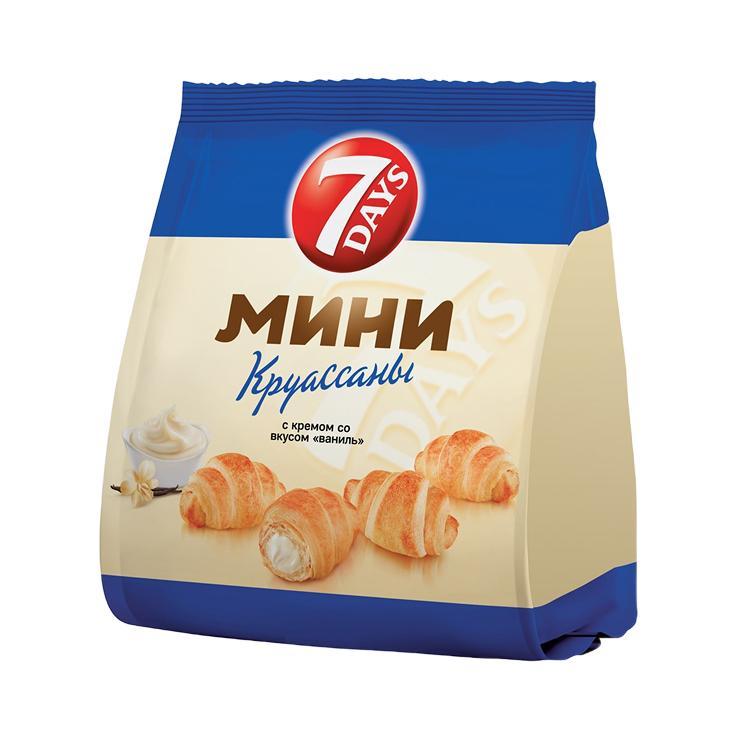 Круассаны 7 Days мини c кремом ваниль 265 гр., флоу-пак
