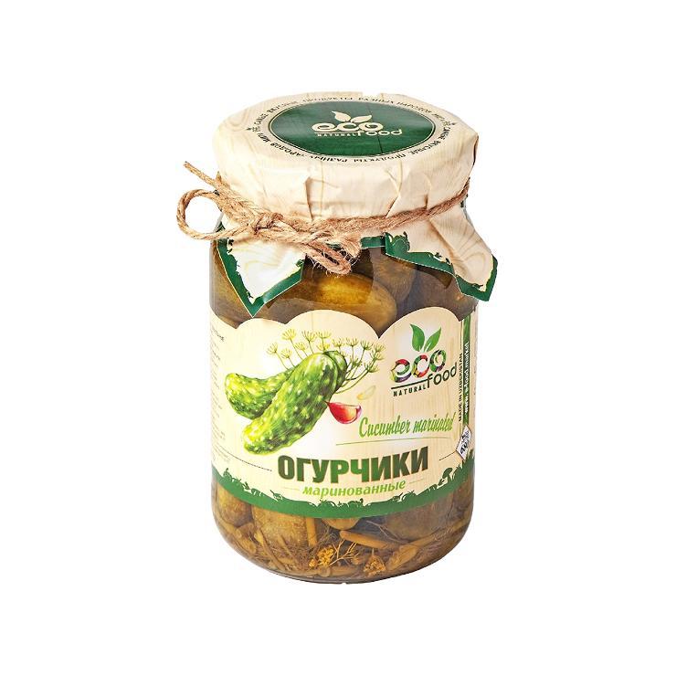 Огурчики Ecofood маринованные 680 гр., стекло