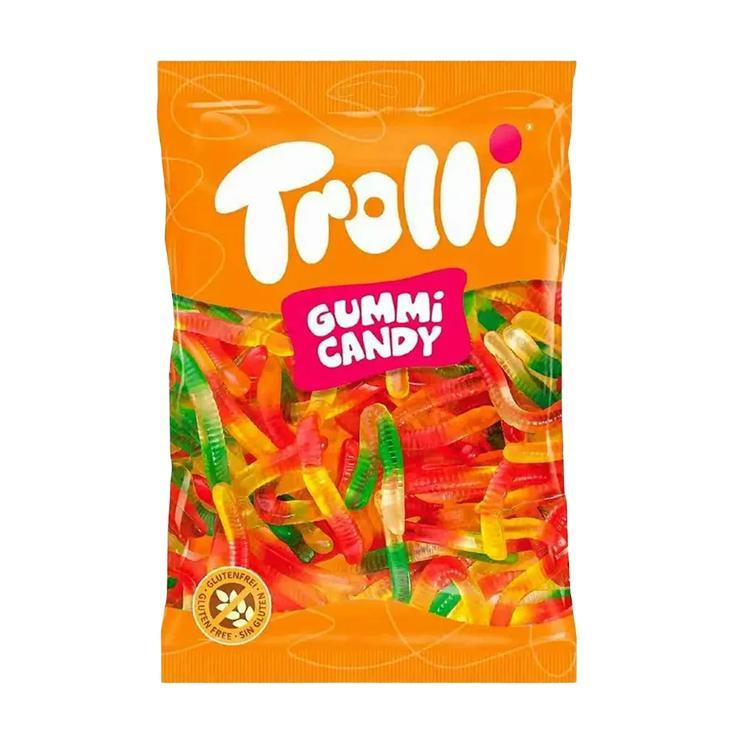 Мармелад жевательный Trolli фруктовые червячки кислый 1 кг., флоу-пак