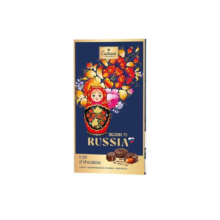 Конфеты Couturier welcome to russia шоколадные ассорти 130 гр., картон