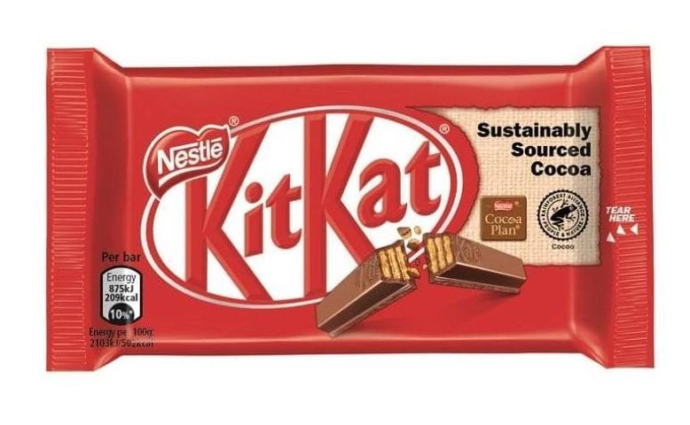 Батончик шоколадный KitKat молочный с хрустящей вафлей 41,5 гр., флоу-пак