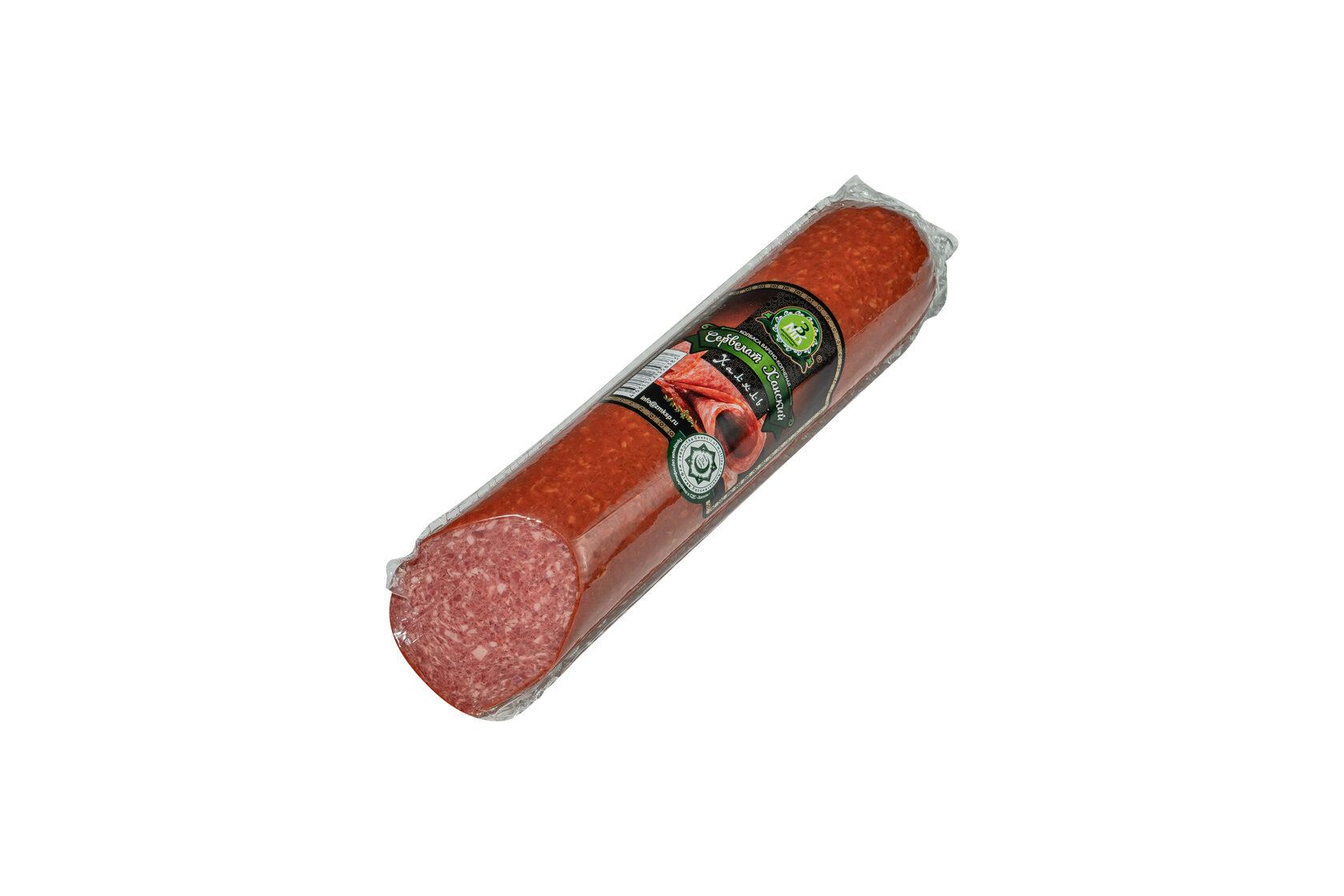 Сервелат Загорский МК Халяль Ханский в/к 400 гр., в/у