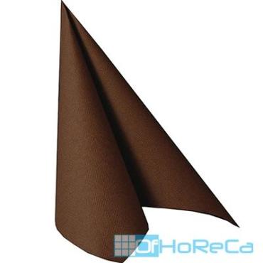 Салфетка бумажная коричневая 40х40 см., 1-слойная 50 шт./уп., PapStar Royal, пластиковый пакет