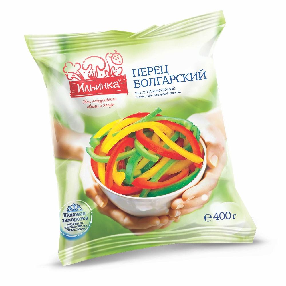 Перец болгарский резаный Ильинка, 400 гр., флоу-пак