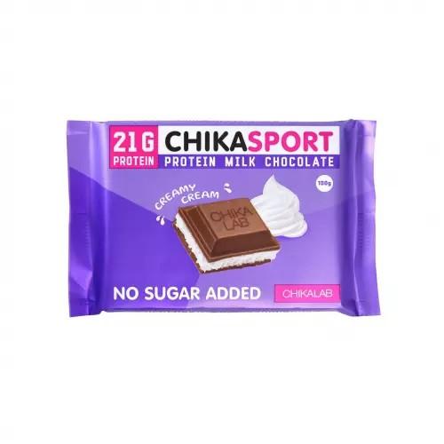 Шоколад молочный Chikalab со сливочной начинкой, 100 гр., флоу-пак