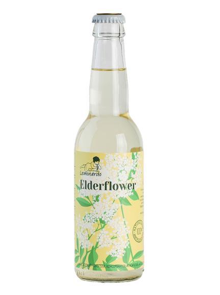 Напиток газированный Lemonardo Elderflower цветы бузины без сахара 330 мл., стекло