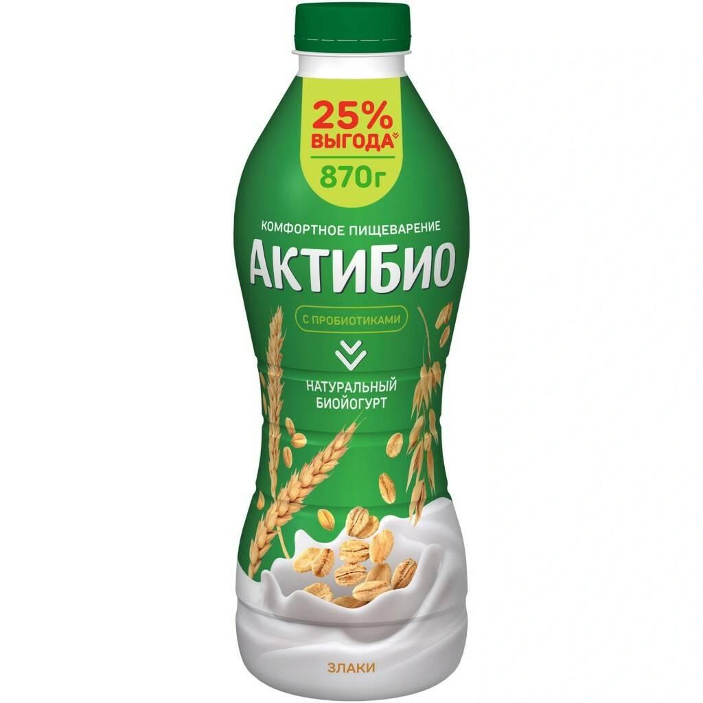Йогурт питьевой Актибио злаки 2,2% 870 гр., ПЭТ