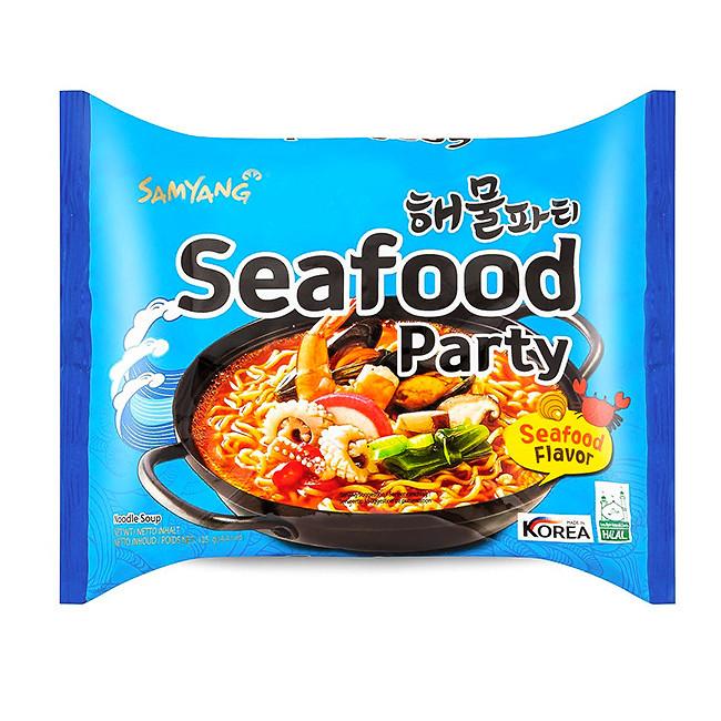 Лапша быстрого приготовления Samyang морепродукты, 125 гр., флоу-пак 70679САМЯНГ&#34; ЛАПША Б/ПРИГ. МОРЕПРОДУКТЫ 125ГР ПАКТ