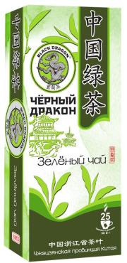 Чай Черный Дракон зеленый 25 пакетиков, 50 гр., картон