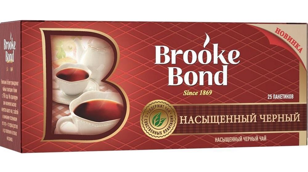 Чай Brooke Bond Насыщенный черный, 25 пакетов, 45 гр., картон