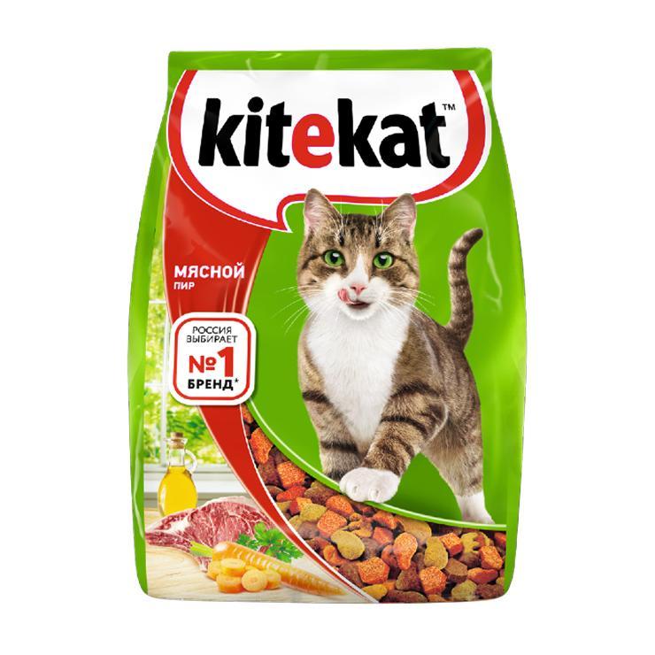Корм для кошек Kitekat  мясной пир 350 гр., флоу-пак