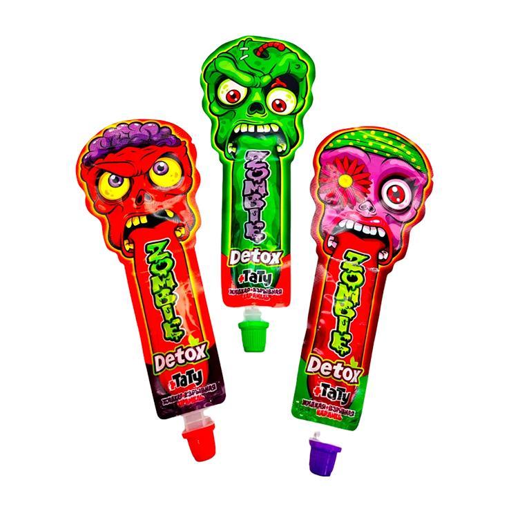Конфета жидкая Канди Клаб Zombie Detox со взрывной карамелью ассорти 7 гр., саше