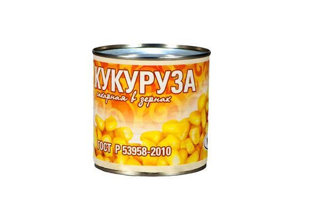 Кукуруза Рузком сахарная ГОСТ в/с , 400 гр, ж/б