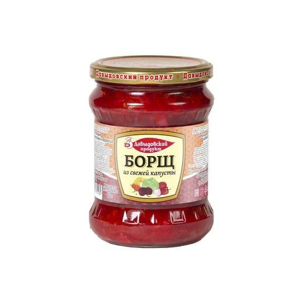 Борщ Давыдовский продукт из свежей капусты 450 гр., стекло