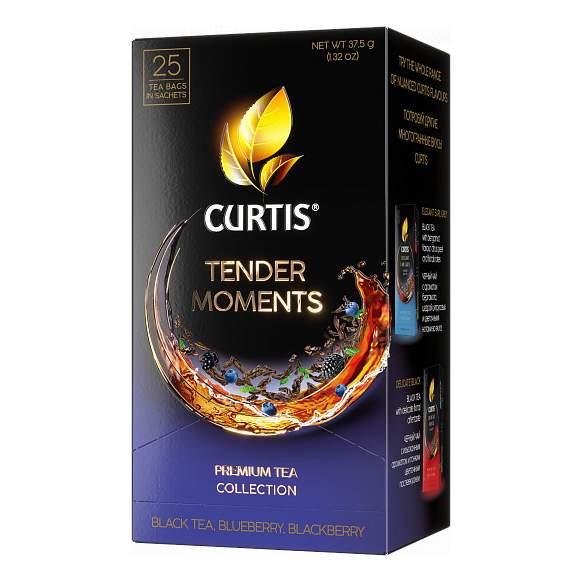 Чай Curtis Tender Moments черный со вкусомчерники, ежевики и мяты 25 пак. 37 гр., картон