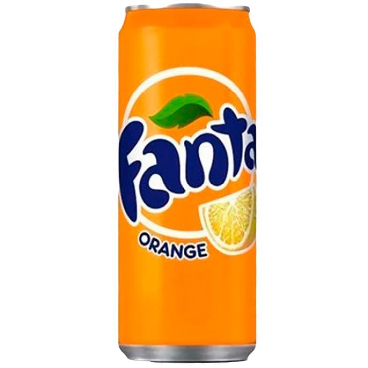 Напиток газированный Fanta апельсин слим Польша 330 мл., ж/б