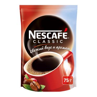 Кофе растворимый Nescafe Classic, 75 гр., дой-пак