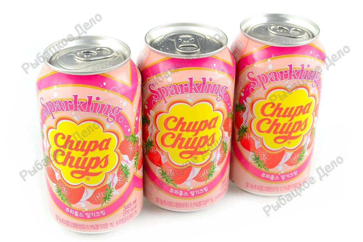 Напиток Chupa Chups клубничный,Chupa Chups, 345 мл, ж/б