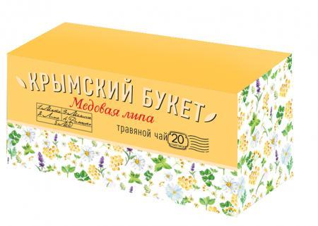 Чай Крымский букет Медовая липа травяной, 20 пакетов, 30 гр., картон