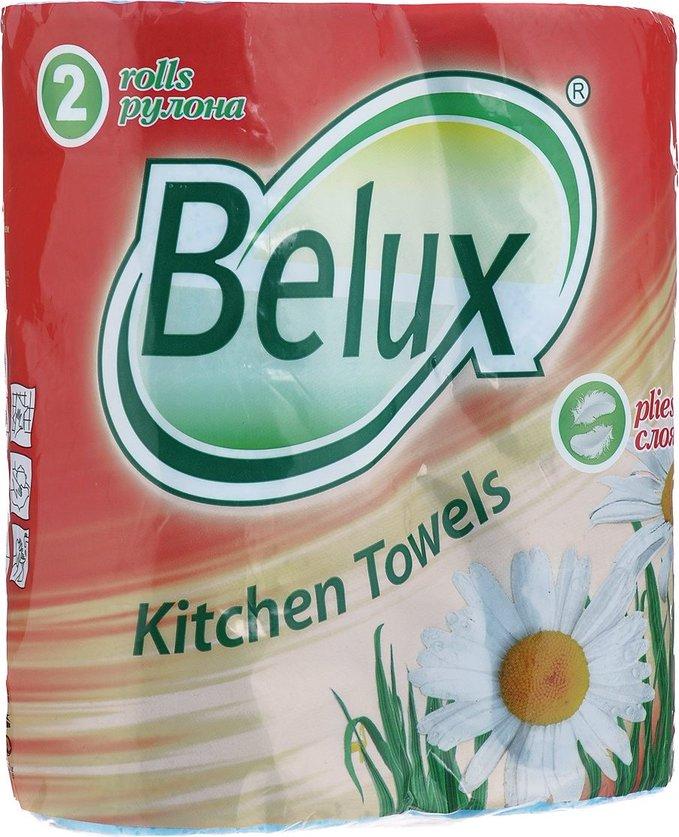 Бумажные полотенца Belux Kitchen Towels белые 2 шт., пленка