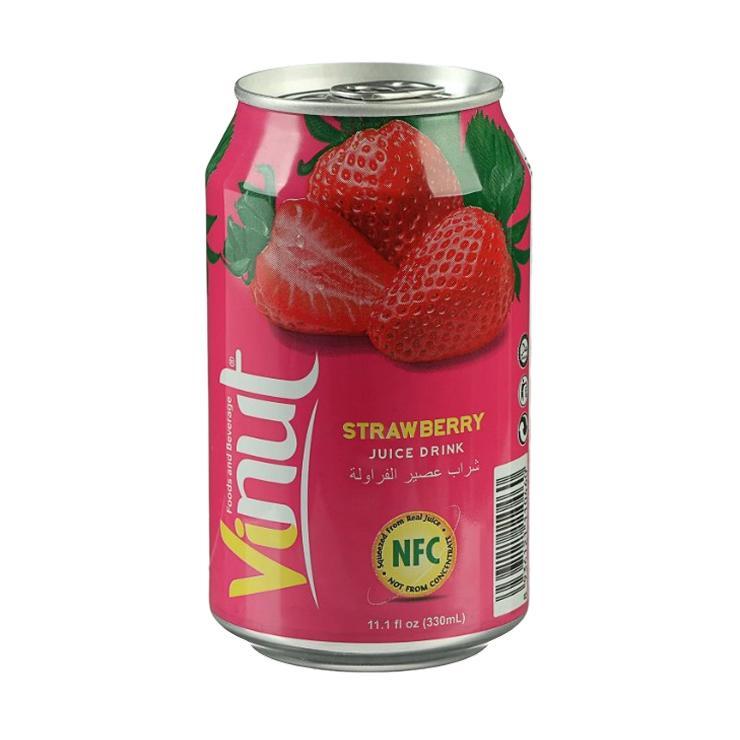 Напиток сокосодержащий Vinut juice drink клубника Вьетнам 330 мл., ж/б