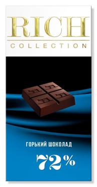 Шоколад горький 33% Rich, 70 гр., картон